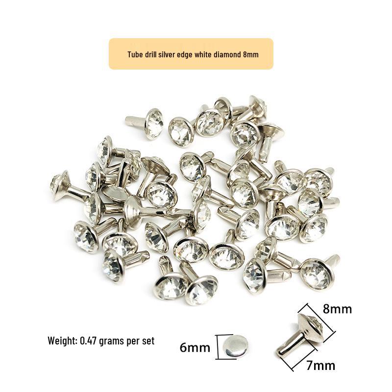 Spot Sale: Multi-Faceted Rivet with Rhinestones for Clothing, Bags, and Accessories - Pointed Bottom Glass Crystal Decor