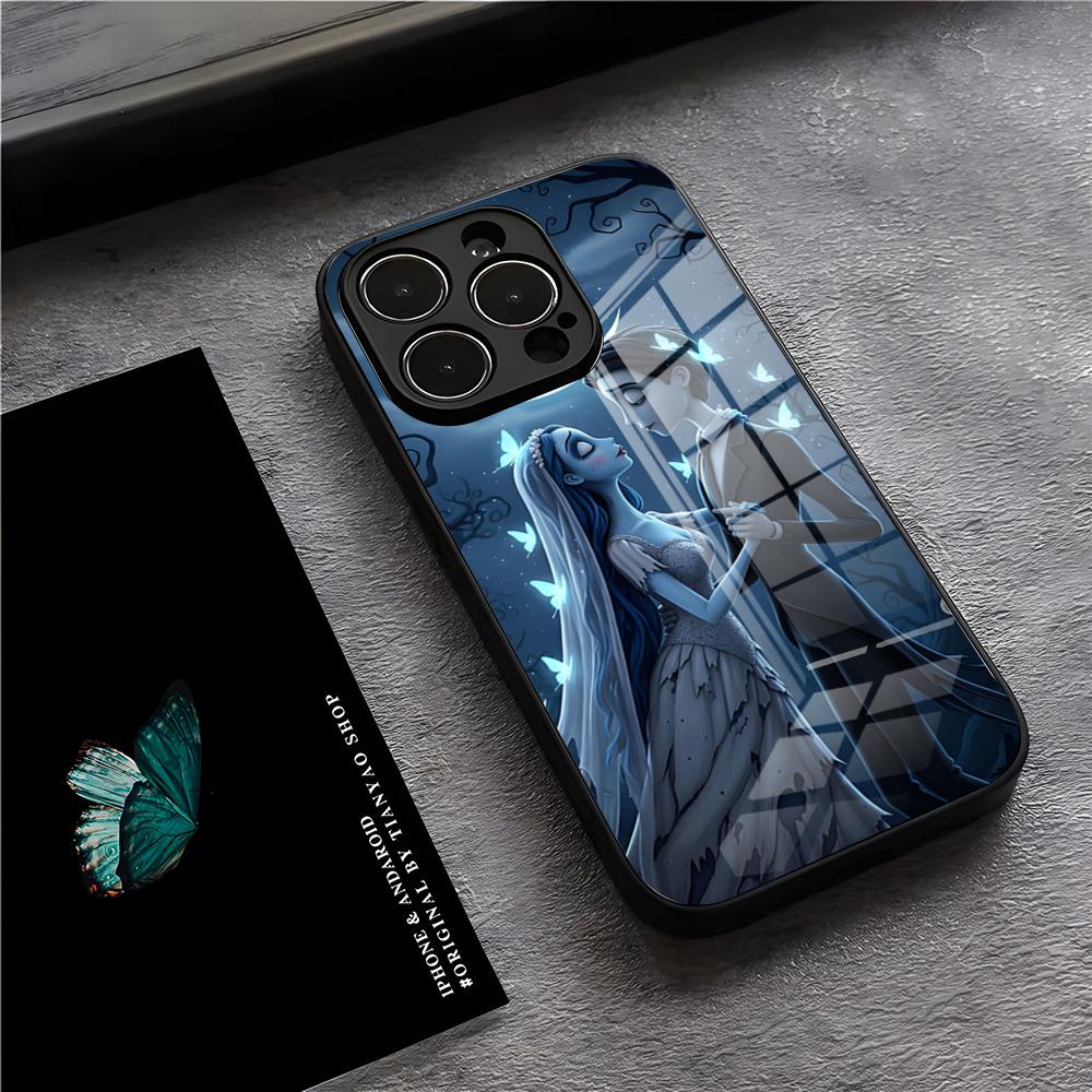 

Tim Burton C-Corpse Bride Phone Case For IPhone 17 Pro Max 15 Pro 16 14 Plus 12 13 Mini 11 Pro Shockproof Glass Cover iPhone11Pro