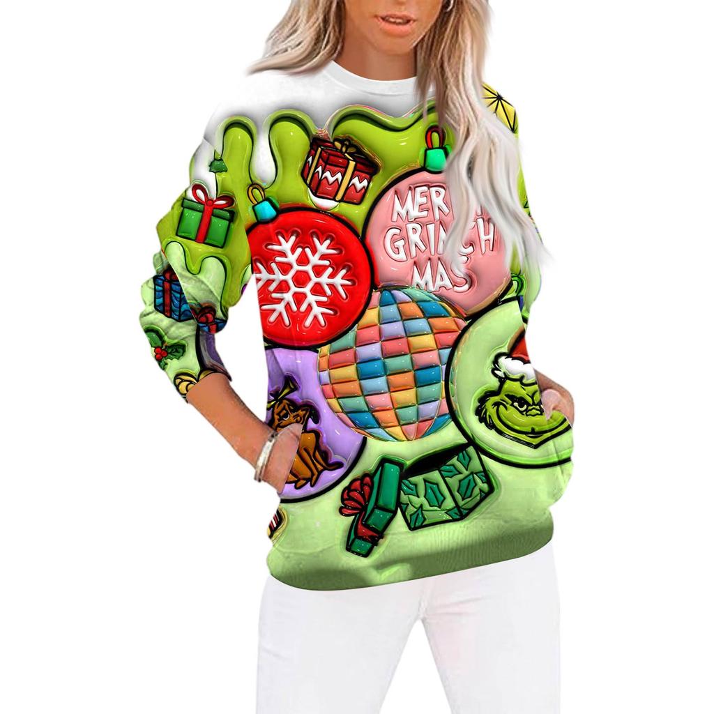 Christmas Sweatshirts For Women Sweater Cute Shirt Fall Pullover Top