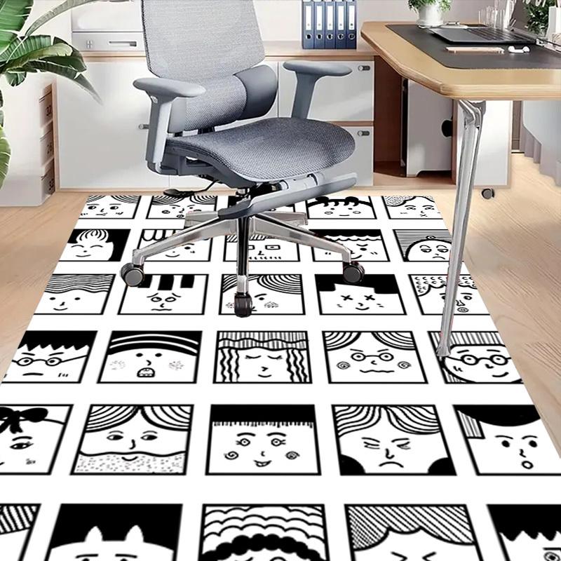 1PC Facial Expressions Extra Large Non Slip Floor carpet, Office, family, bedroom Large Area Rug Indoor Rugs, Vibrant Colors