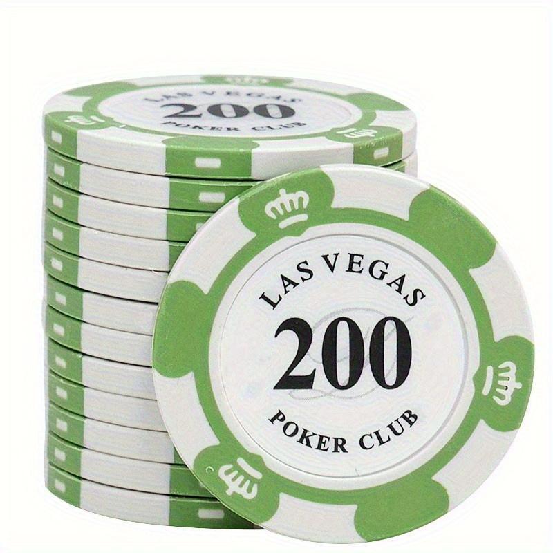 10pcs/lot Clay Las Vegas Poker Chips 14g Set Casino Coins 40mm Coin Poker Chips Entertainment Dollar Coins Card Game LasVegas
