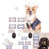 Pet Diamond Edge Dogs Tag Bone Shaped Anti Loss Jewelry Metal Pink Pendant Blue