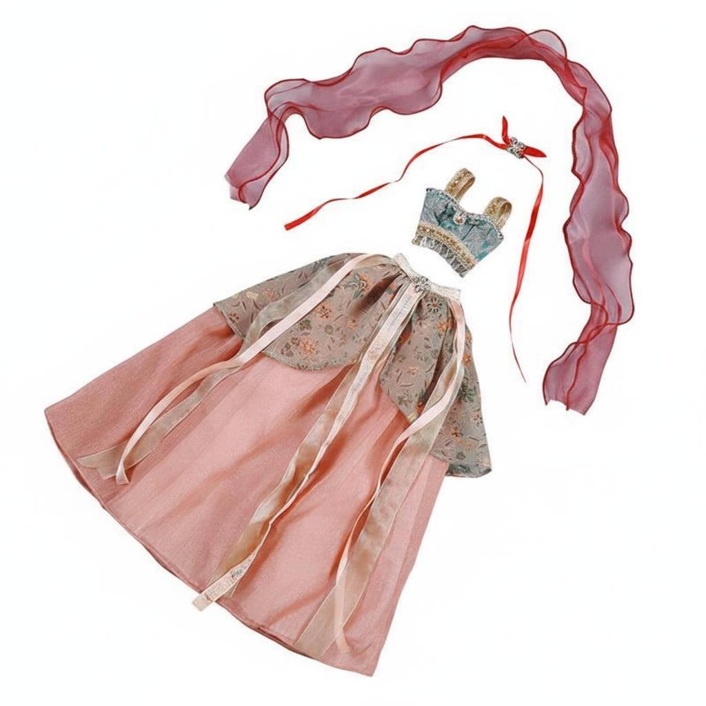 Women Lolita Dress Court Gown BJD Doll Outfit for 1 3 Scale Dolls 60cm Display