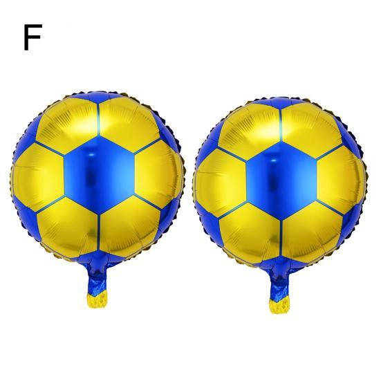 2Pcs Festival Balloons Inflatable Lightweight Multiple Ball Patterns Multi-style Reusable Decoration Aluminum Sports Themed Happy Festival Balloons