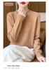 Women's Round Neck Long Sleeve Cashmere Wool Sweater - Autumn/Winter Fashion Layer