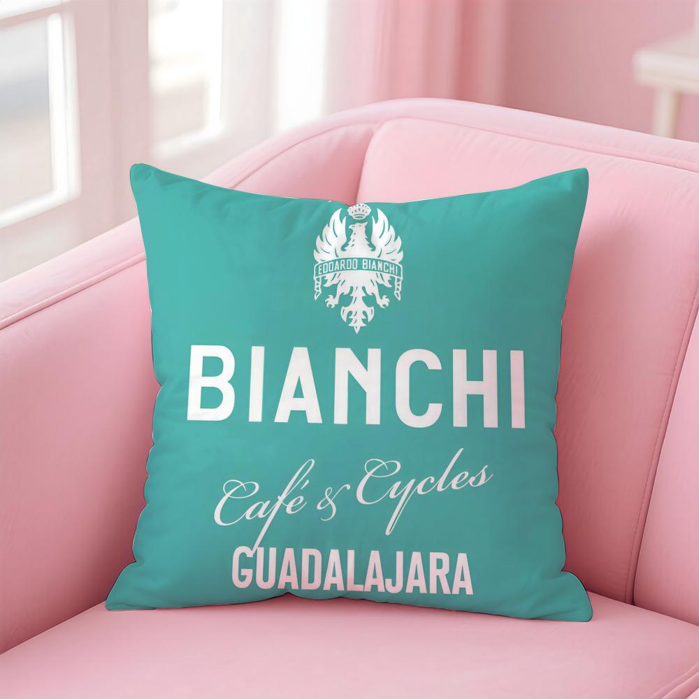

BBianchi Logo Cushion Cover Pillowcase Short Plush Invisible zipper Room Sofa Cushion Cover 30X30cm