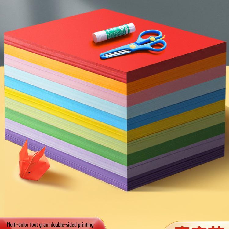 A4 Assorted Color Thickened Origami Paper 80g/120g/150g - Pink, Red, Blue