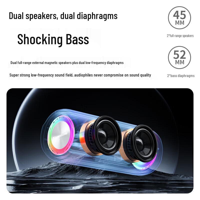 Newmine BT519 Portable Bluetooth Speaker CN plug (adapter included)