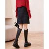 New Autumn and Winter Small Fragrance Style Skirt Commuting Fashionable High-waisted Slim Short Skirt Bright Silk A-line Skirt