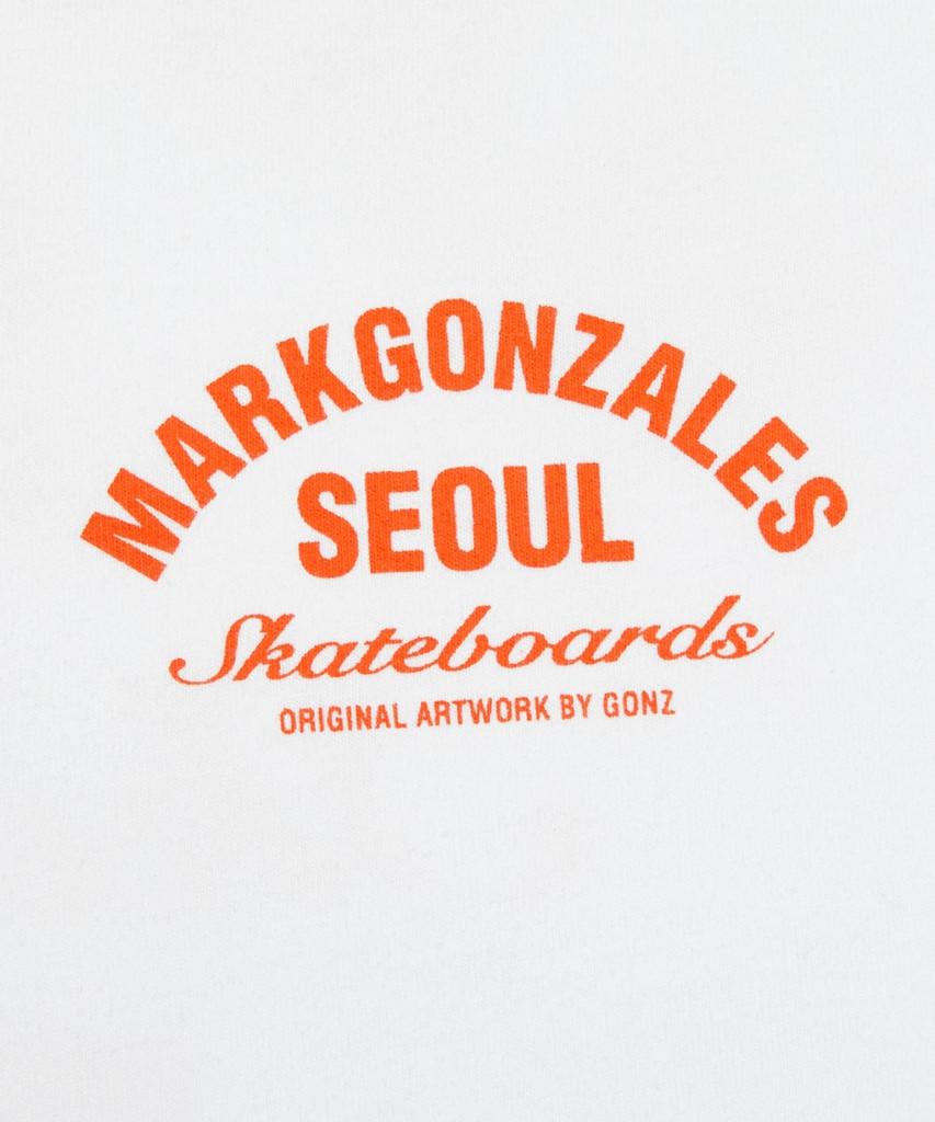 Mark Gonzales Seoul Address Lettering Short Sleeve T-Shirt - White