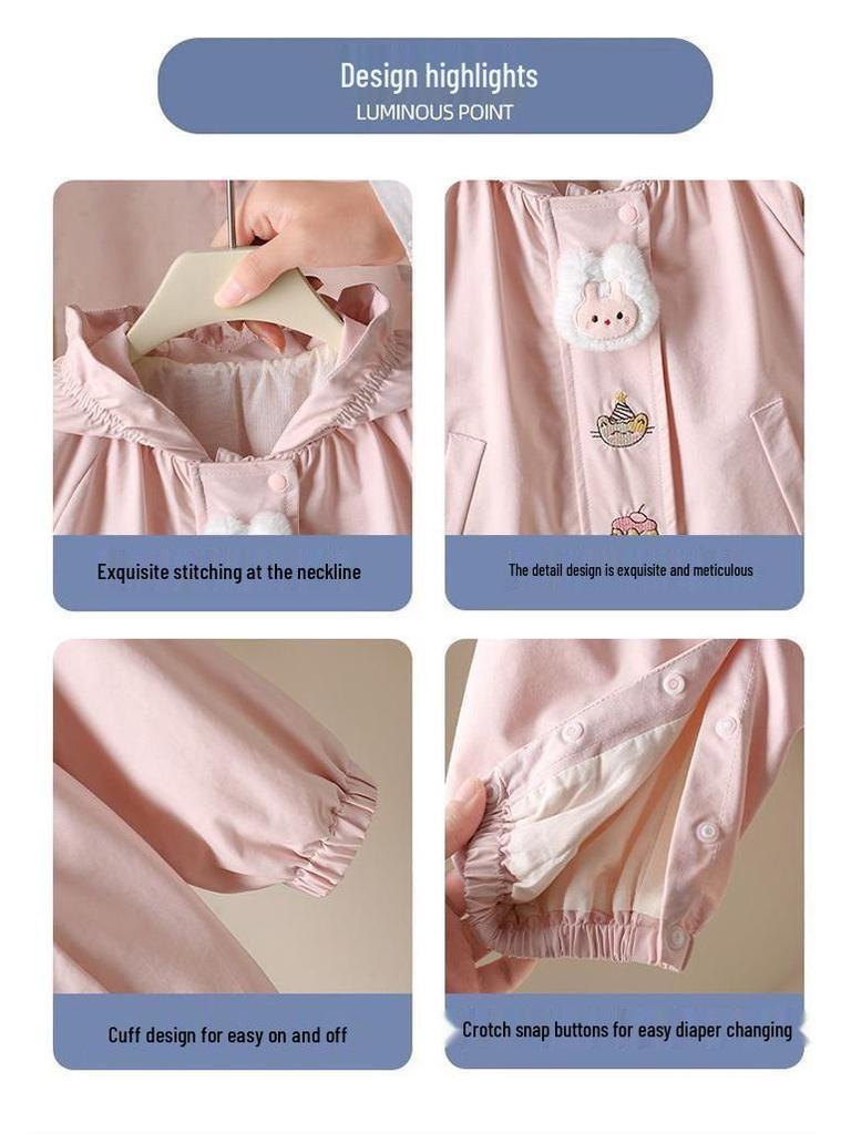 Super Cute Princess Cartoon Baby Bodysuit for Girls - Spring & Autumn Snapsuit