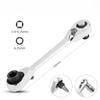 Multi functional bidirectional quick ratchet adjustable wrench, portable maintenance tool mini 72 tooth ratchet socket handle