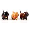 MYDILI Wooden Maneki Neko Cat Figurine, Entryway Accessory, Interior Decoration, Good Luck, Birthday Gift, Gardening Figurine (ST2)