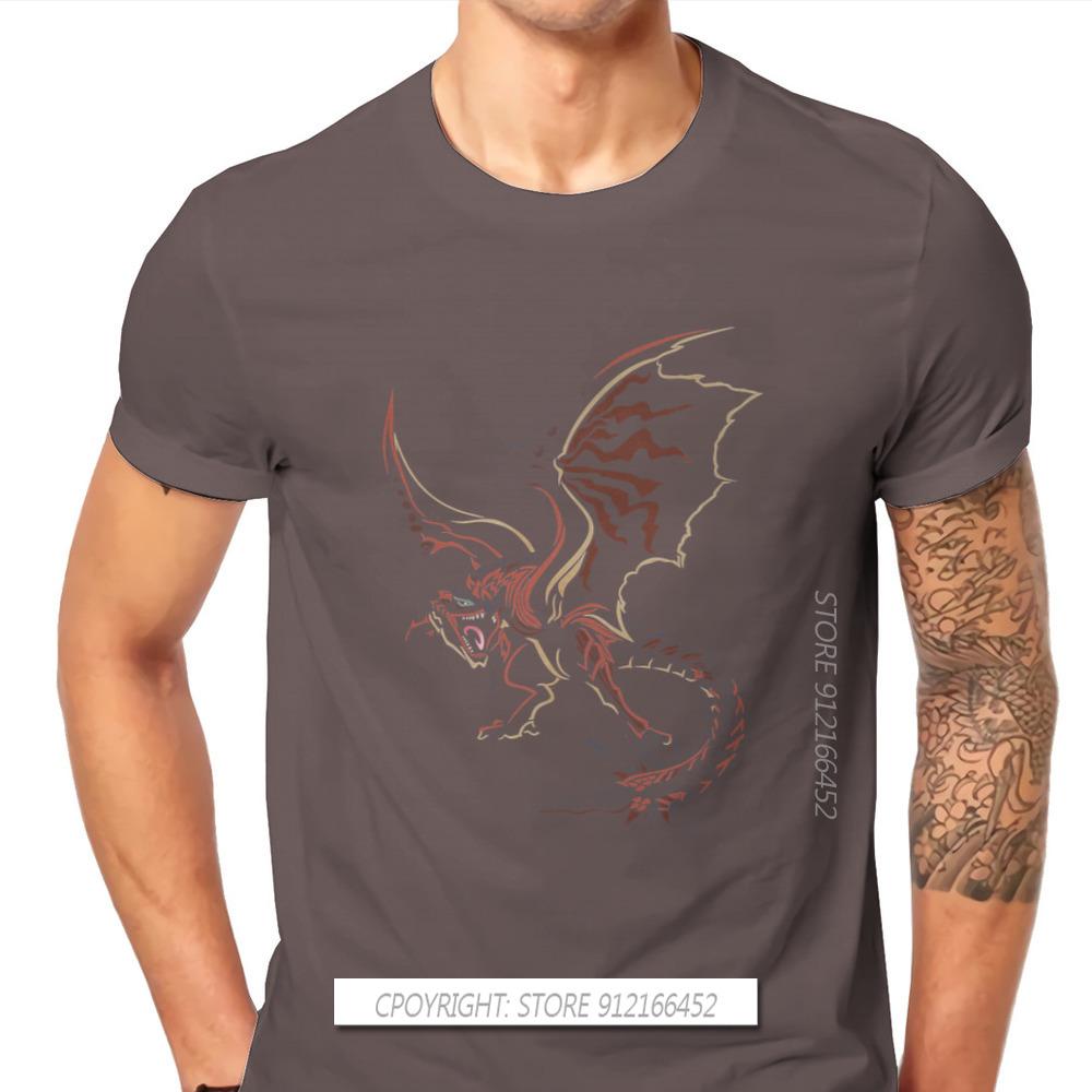 Rathalos Black TShirt Monster Hunter Felyne Palico Game Homme T-Shirts Tee Pure Cotton Oversize Short Sleeve
