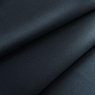 Satinvorhang Meterware 150cm schwarz Schwer entflammbar, erstklassiger Verdunklungsstoff, [Stoffname Colette] breit, 2m,