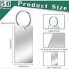 50 Pcs Blank Dog Tags 1.60.8 Inch Stainless Steel Tags Blank Key Rectangle
