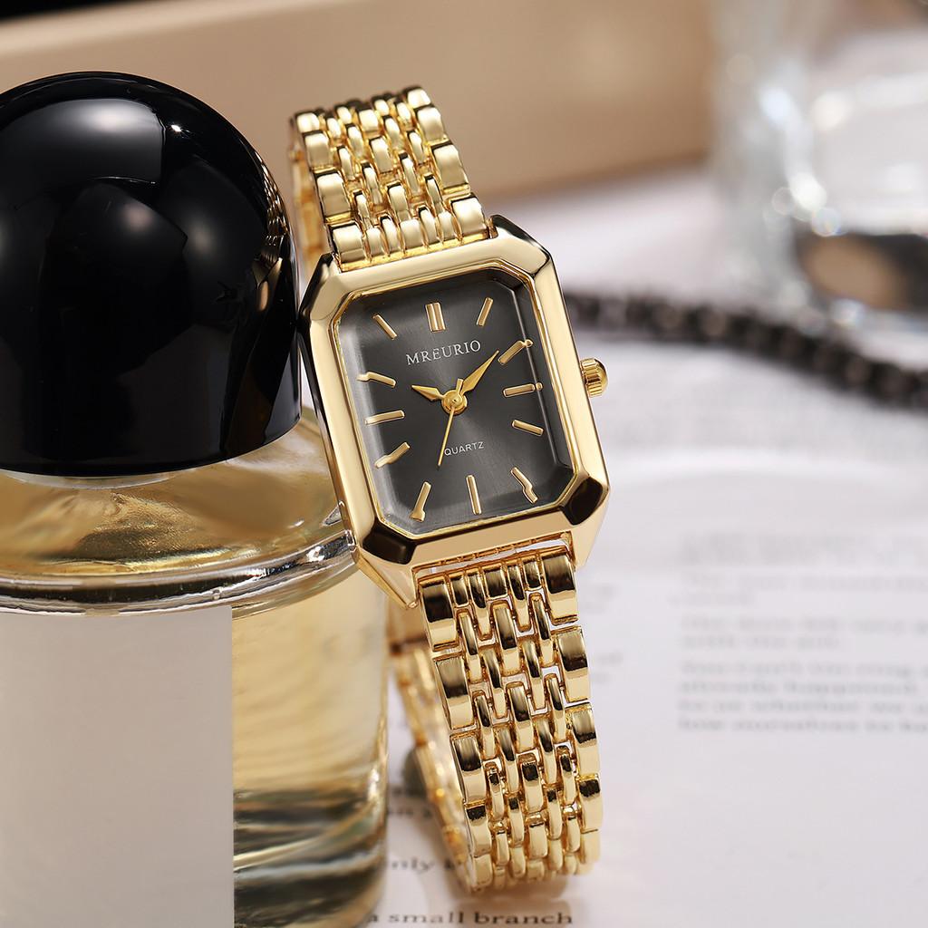 Minimalist Womens Square Quartz Watch With Alloy Case For Casual Office Wear