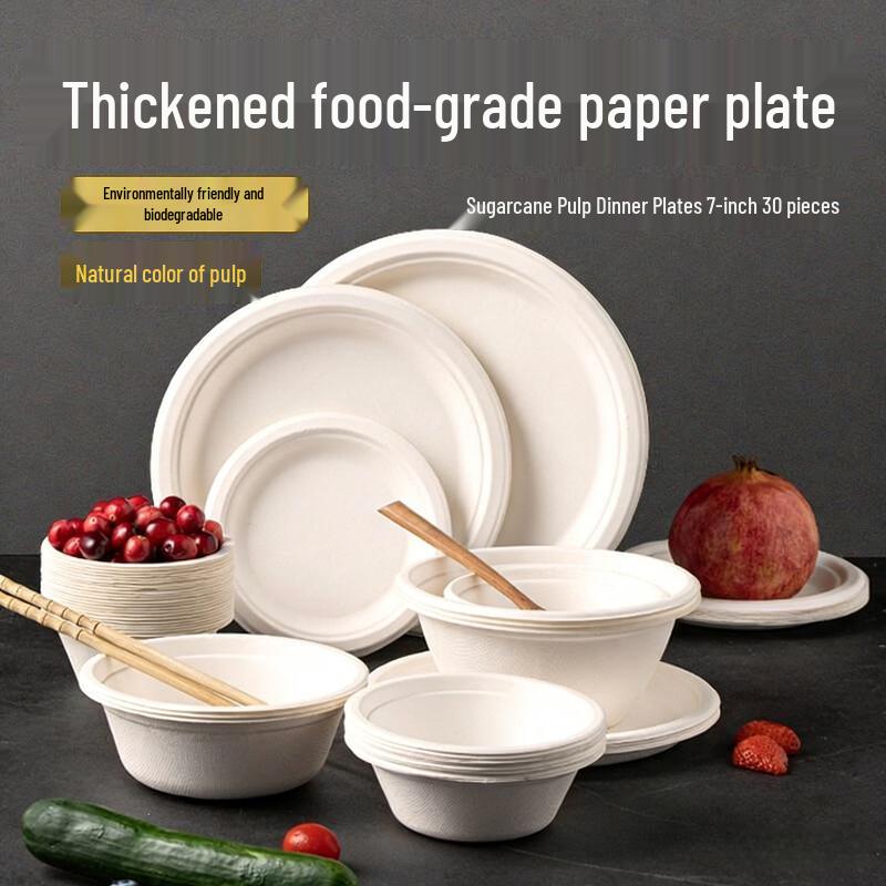 Compostable Bagasse Dinner Plates