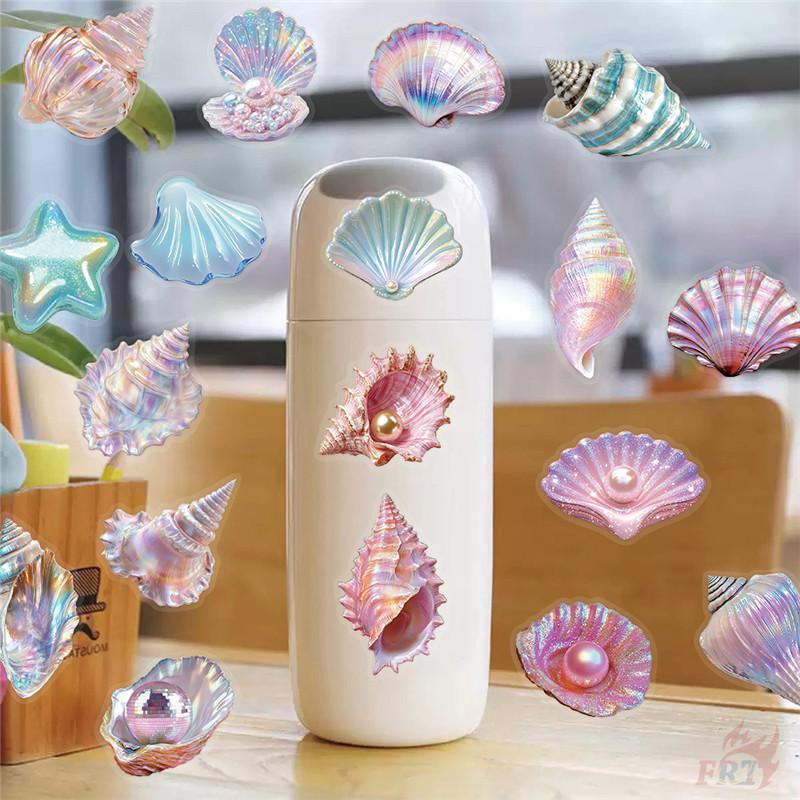 50Pcs/Set Shell Conch Starfish Pearl PET Stickers Waterproof DIY Fashion Doodle Decals Stickers