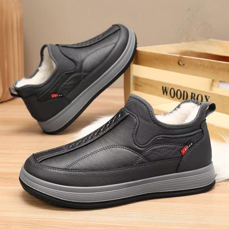 Winter Casual Cotton Shoes with Velvet and Sheep Wool Winter Shoes Non-slip