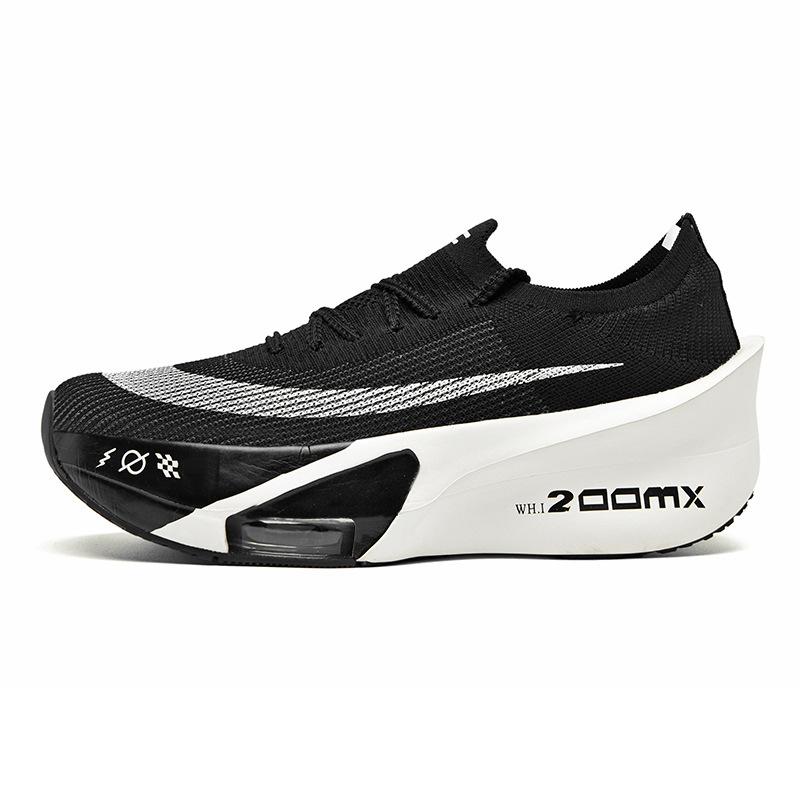 

Autumn new high elastic double mesh breathable student training racing running shoes air cushion shock absorption full palm carbon board sports shoes 44