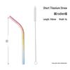 Crystal Clear Titanium Straw with Spoon - Reusable for Drinks