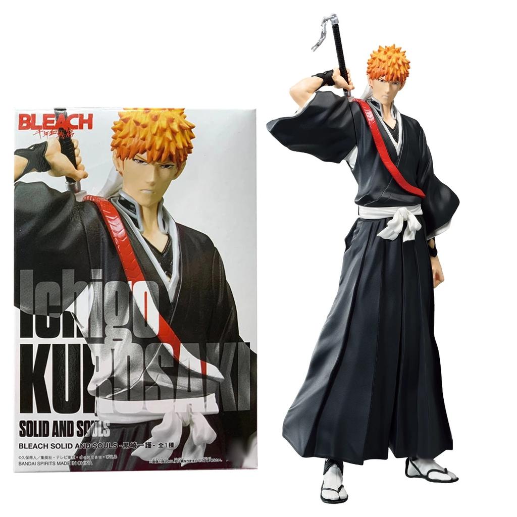 19cm Anime BLEACH Figur Kurosaki Ichigo Schwert ziehen Zangetsu PVC Actionfiguren Messer Sammlung Modell Spielzeug Für Jungen Geschenke