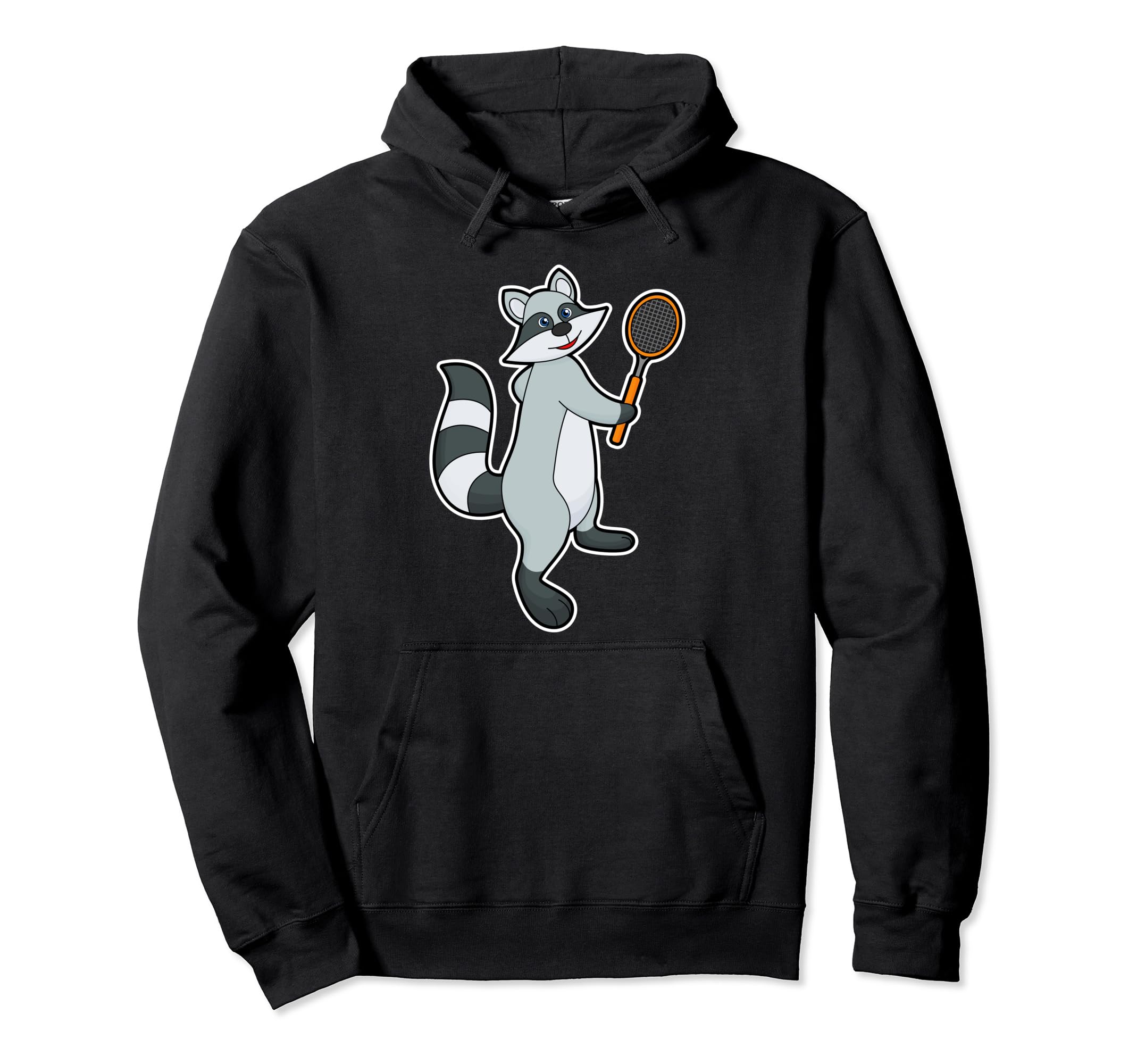 

Raccoon tennis tennis racket sports hoodie