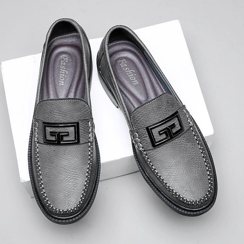 Fashion Daily Wear Spring Autumn Loafers New Men Genuine Leather Casual Shoes Soft Bottom Moccasins Non Slip Slip on Flats Driving Shoes