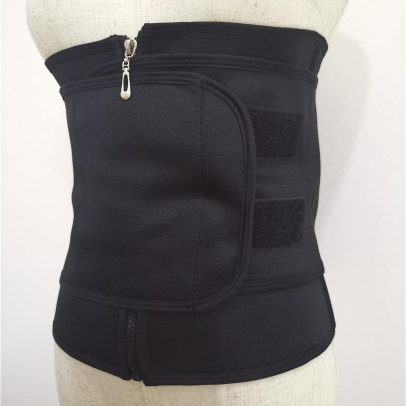 Yoga Waist Shaping and Fitness Belt with Zipper and Velcro for Sweat Relief