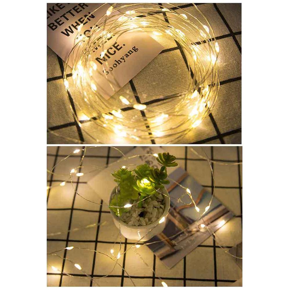 LEDs String Light Copper Wire Christmas Fairy Lights Battery Operated for Indoor Outdoor Holiday Xmas Garden Party Gift Decorations 1M 10 Lights