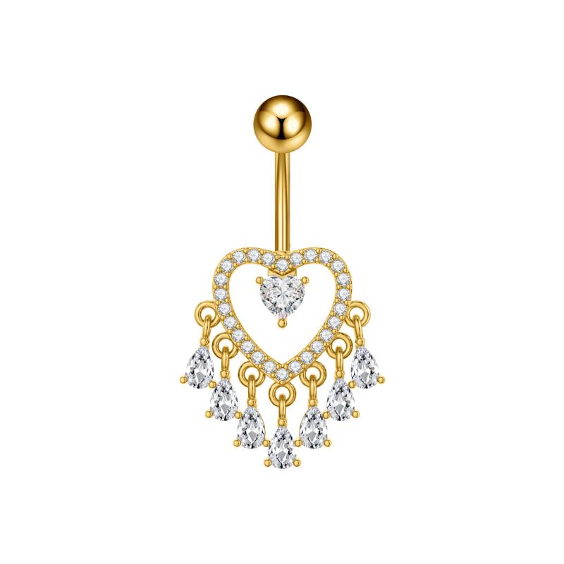 Mode Kristall Zirkon Wassertropfen Schleife Bauchnabelring Herz Panda Nabelpiercing Für Frauen Strand Körperschmuck