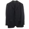 VISARUNO Wool Striped Pattern Suit Setup 4-M Black Men's Used