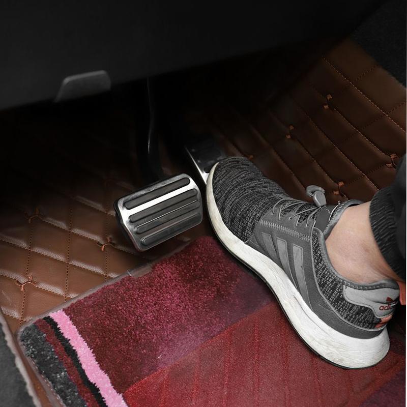For Polestar 2 Stainless Car Footrest Pedal Accelerator Brake Pedals Cover Anti-Slip Pads  