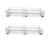 Expandable Pull Out Cabinet Organizer 3 Slide Rails Slide Out Drawer Roll Out Shelf Fix with Adhesive Screw White L and