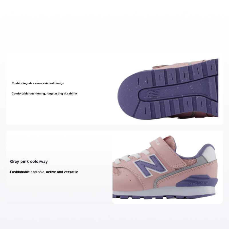 New Balance Nb 996 Amortyzacja Trwałe Niskie Dziecięce Buty do Biegania Dziecięce Buty do Biegania Szary Różowy YV996EC3