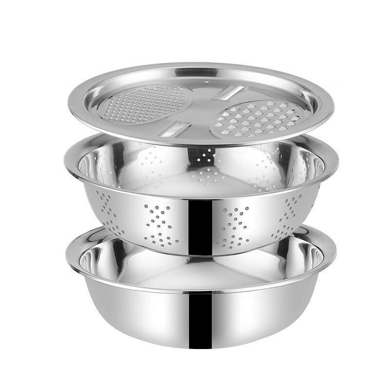 Stainless Steel Grater & Basin Set