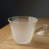 Gaiwan de Vidrio Japonés Transparente Niebla de Nube Tazón Cubierto Textura Mate Agarre Manual Resistente al Calor Tazón de Té Kung Fu