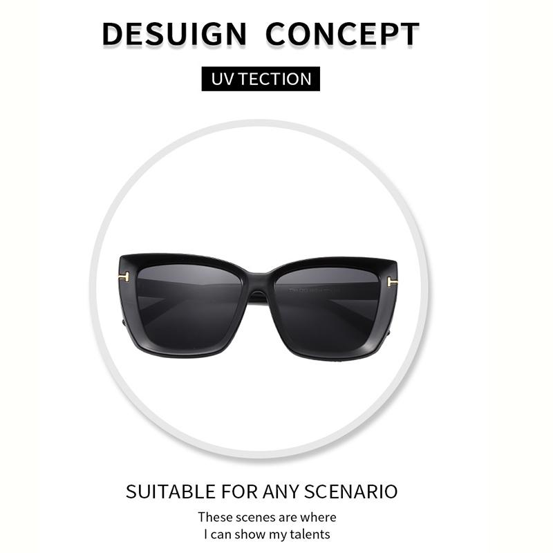 Brand Designer Cat Eye Sunglasses W omen Vintage High Quality Sun Glasses Fashion Big Frame Cool Sexy Female Oculos