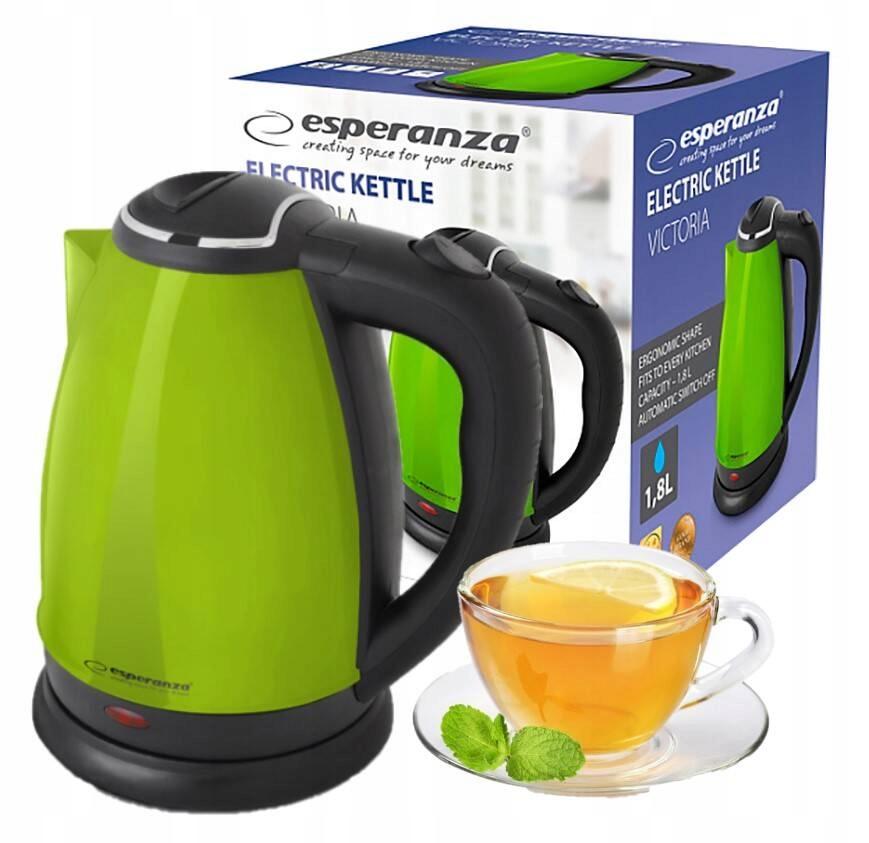 Grün Esperanza - Wasserkocher Ekk113g Kunststoff Edelstahl 1800 W 1,8 L - Bild 3