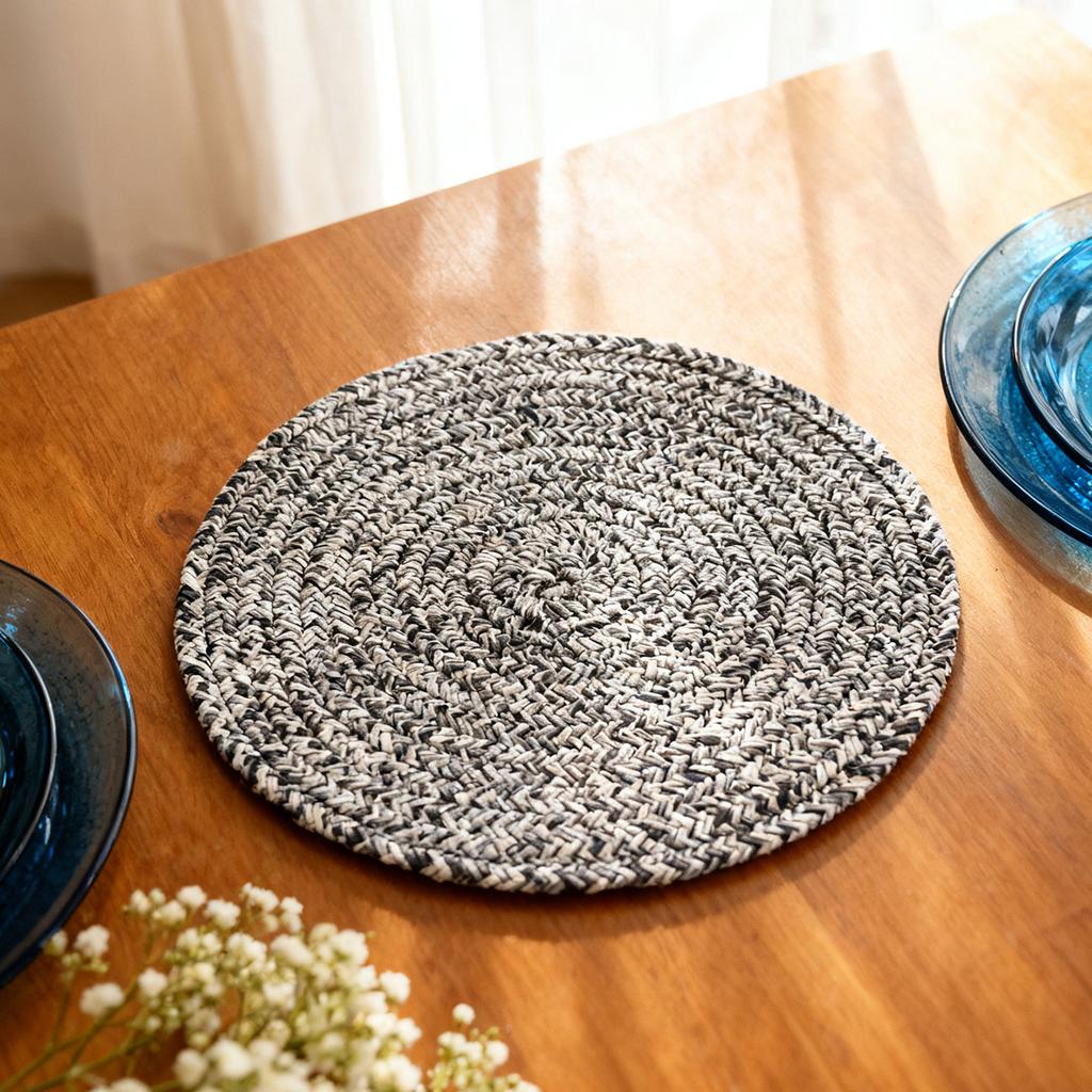 5-Piece 10-Inch Potholder For Hot Dishes, Pots And Pans, Heat-Resistant Mat With Storage Basket, Kitchen Countertop Protector, Gray 5 Colors