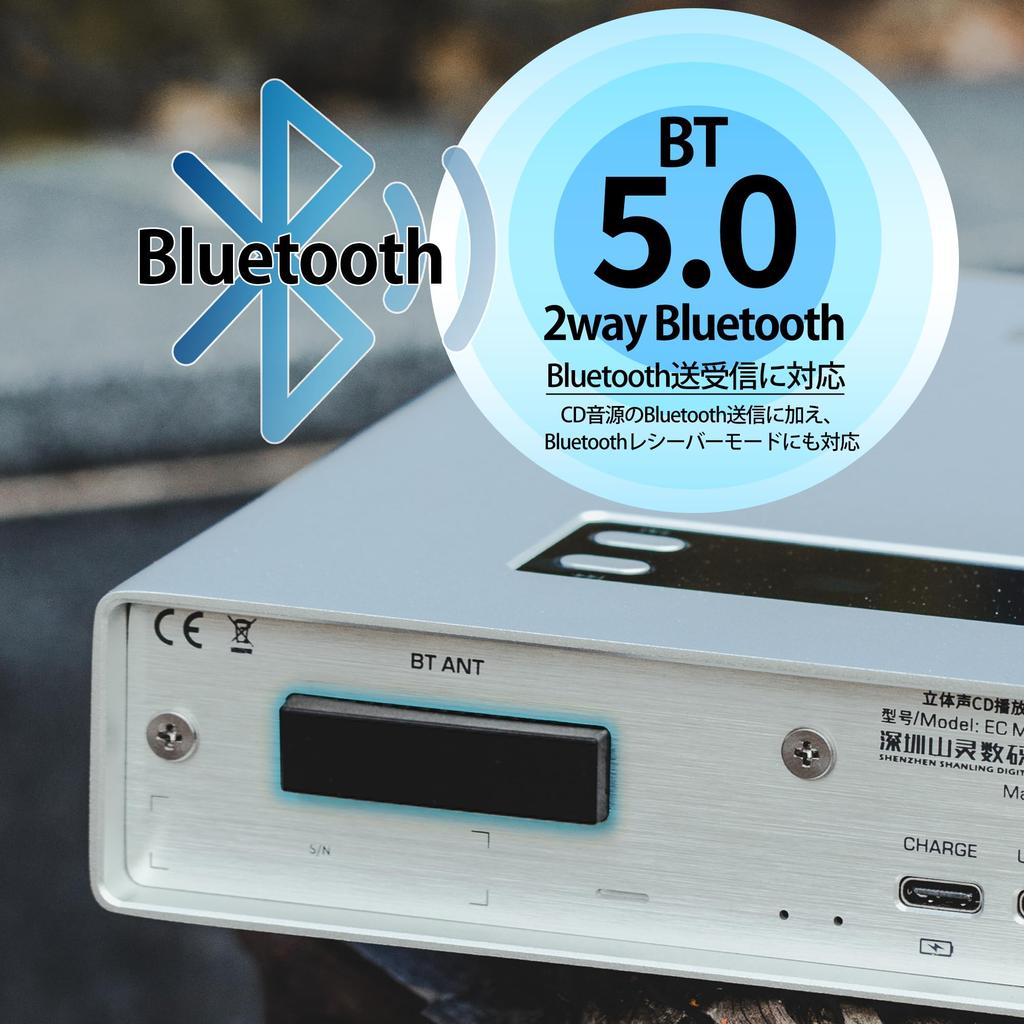 SHANLING EC Mini Fully Balanced Portable CD Player with Car DSD256 and Balanced 12cm Disc Large USB MicroSD Local SyncLink Summer Gold Award 4.4mm