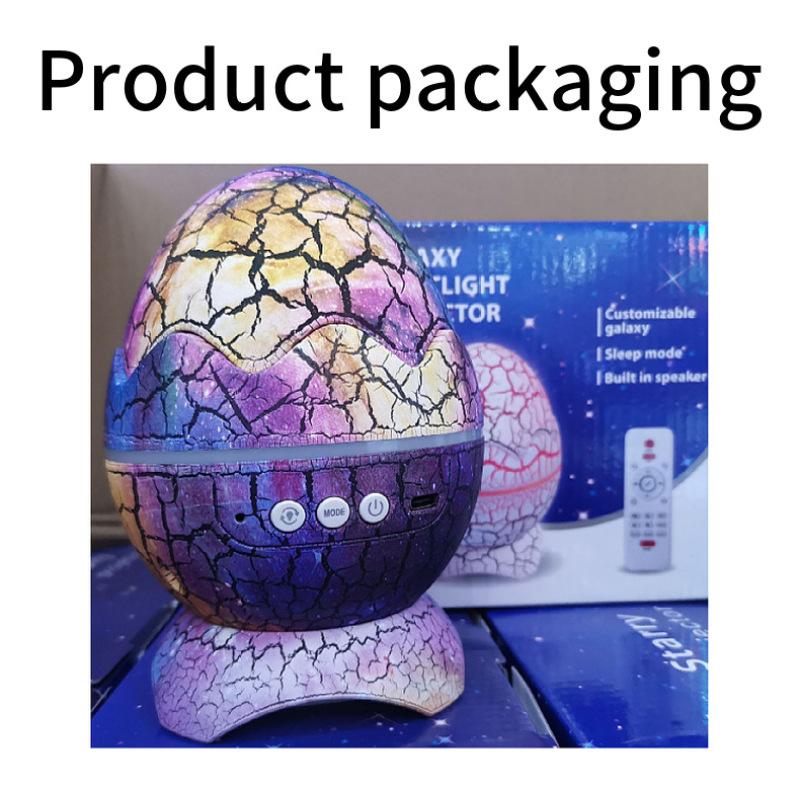 Dinosaurier Eierschale Galaxy Projektor Sternenhimmel Nachtlicht Bluetooth Lautsprecher Niedliche Spielzimmer Dekoration Kindergeschenk LED Nebel