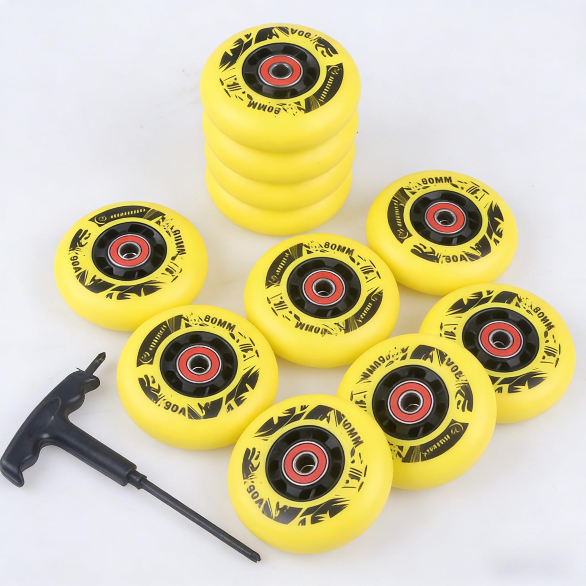 Ruidongle Roller Skates Speed Wheels for Kids Racing 72 76 80mm High Elasticity Wear Resistant 85A