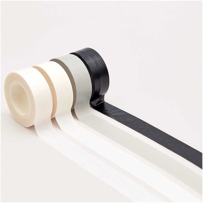 4 Masking Tapes - noir &amp; blanc