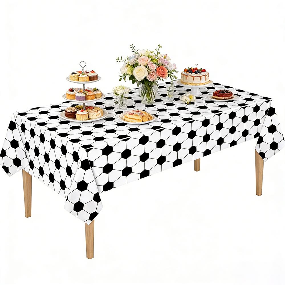 137×183cm Green Football Theme Decoration Disposable Tablecloth Decoration Birthday Party Decoration Tablecloth Party Supplies