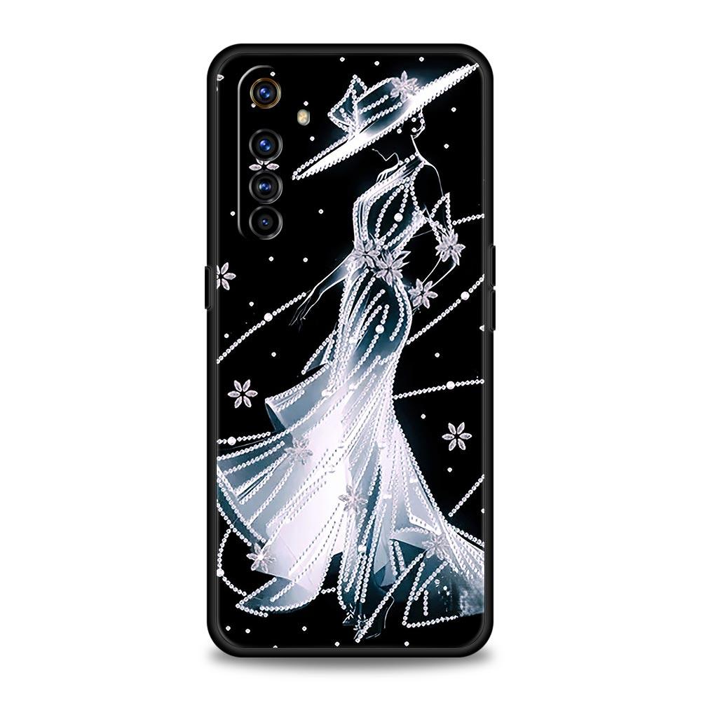 Cute White Clothes Soft TPU For Realme 13 12 11 10 9 Pro Plus GT3 GT2 C21 C25 C35 C53 C55 C67 Pro 5G Phone Case Cover Fundas Bag