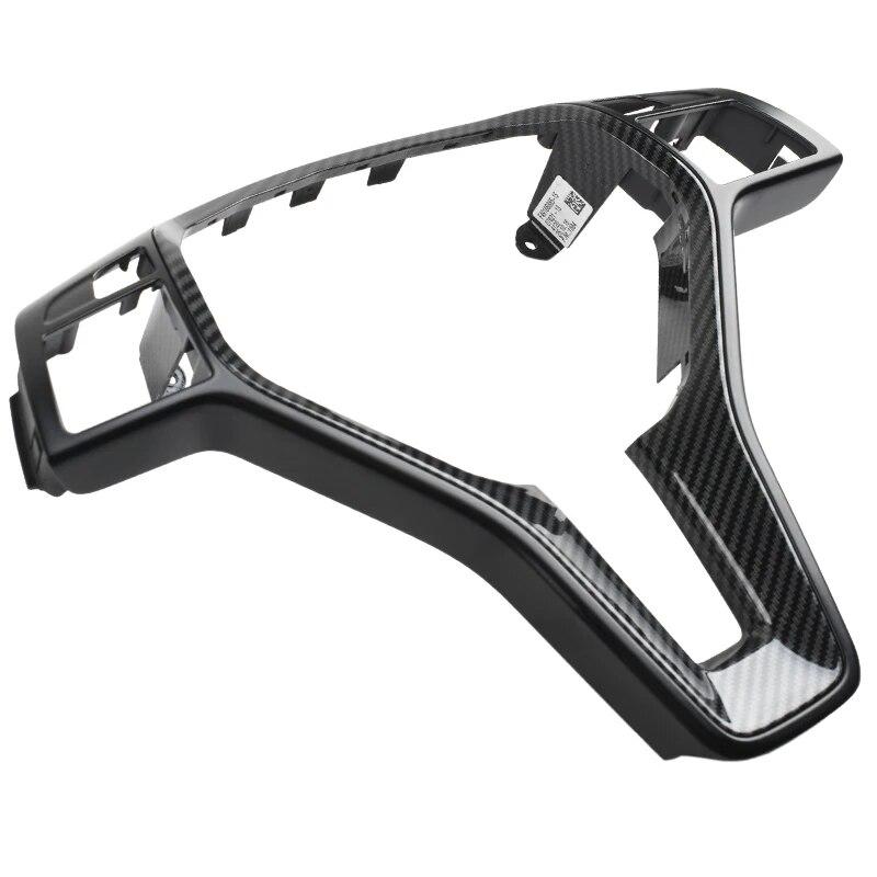 

Автомобильный руль, хромированная накладка, замена накладки для Mercedes Benz W204 W176 W207 W176 W212 W218 W117 ABCE GLK GLA CLS Black and Carbon