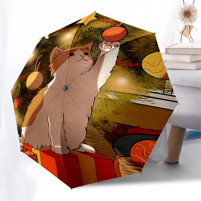

1pc Automatic Opening/Closing Umbrella with Foldable Design, 8-Bone Iron Frame, Outdoor Use, Festive Gift for Fans, Travelers, Daily Use, Perfect Pres