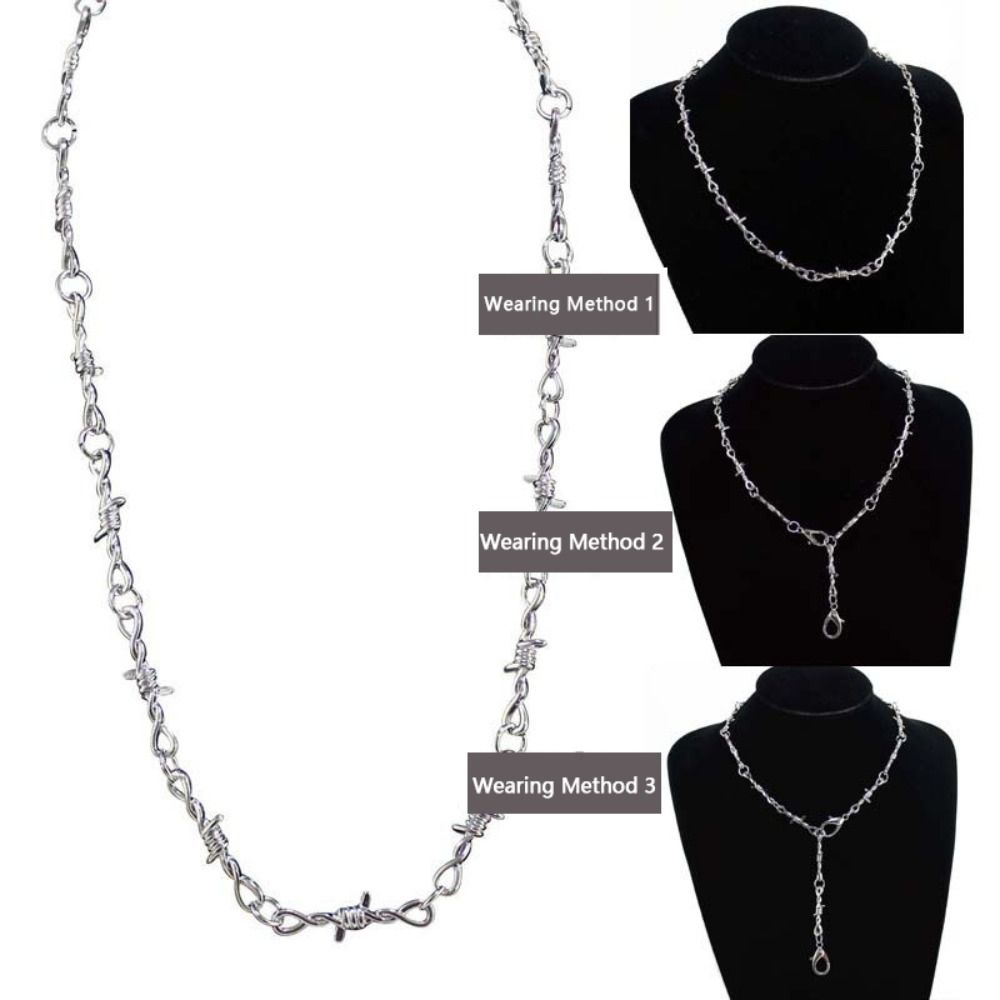 Thorns Wire Pants Chain Metal Punk Necklace Fashion Long Waist Chain Gifts